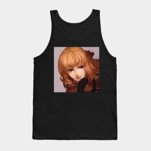 anime girl brown hair Tank Top